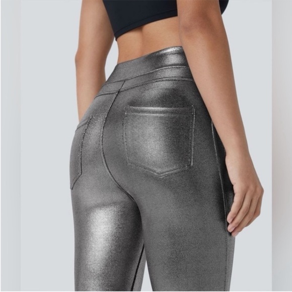 HALARA Metallic Silver Pants - Picture 2 of 10